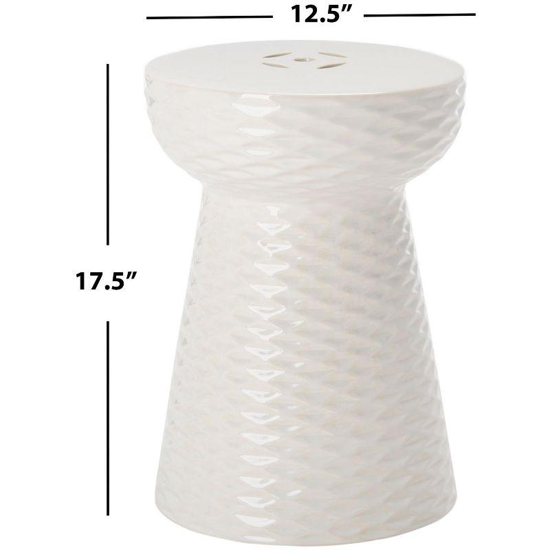 Daphne Garden Stool - ACS4523 - Indoor/Outdoor - Creme - Safavieh