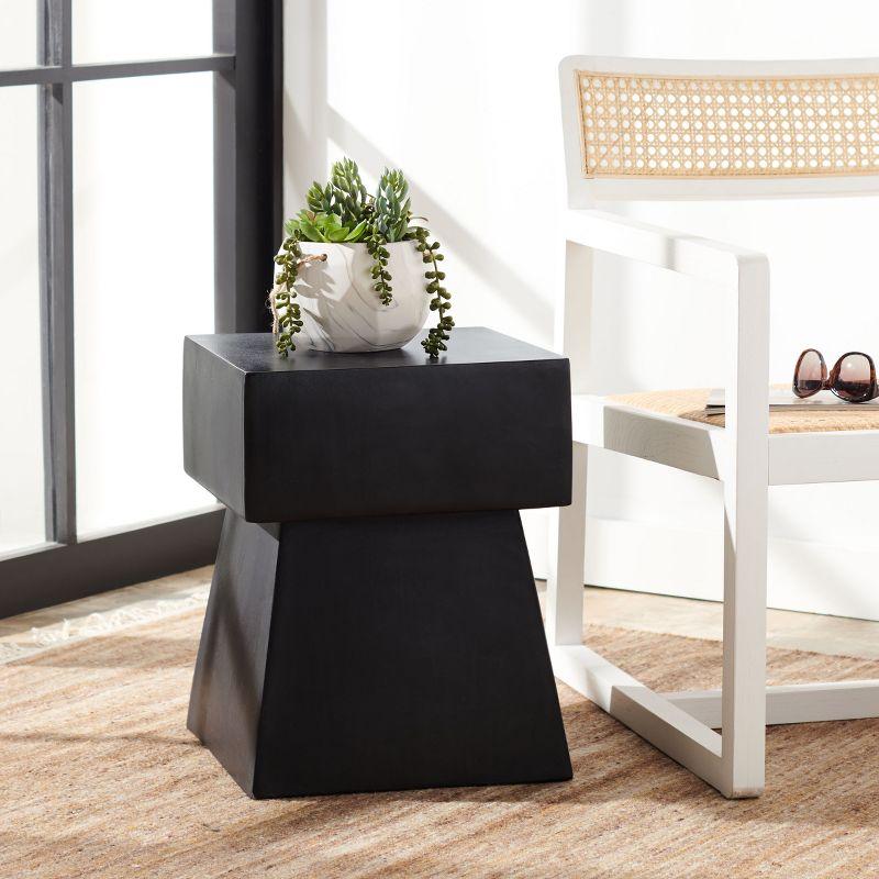 Zen Accent Stool - Indoor/Outdoor - VNN1000 - Black - Safavieh