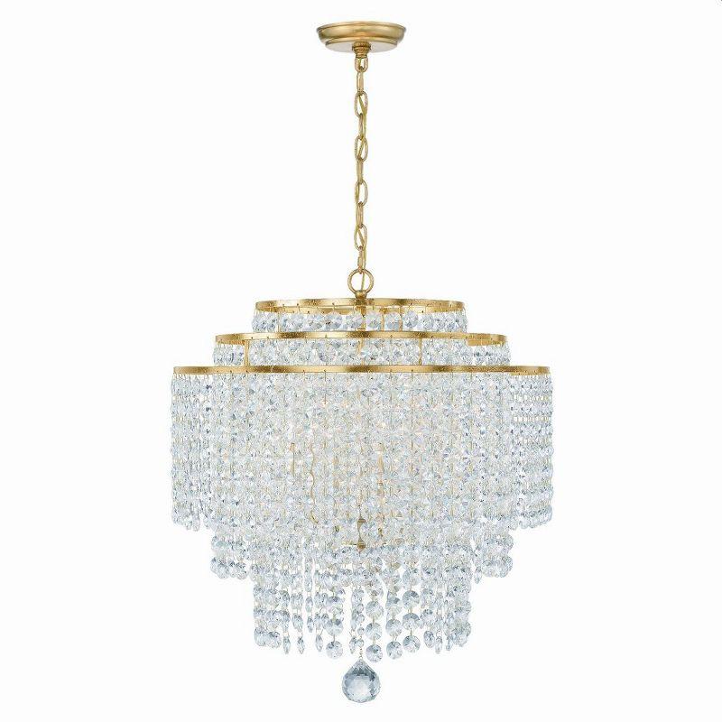 Crystorama Lighting Gabrielle 6 - Light Chandelier in  Antique Gold