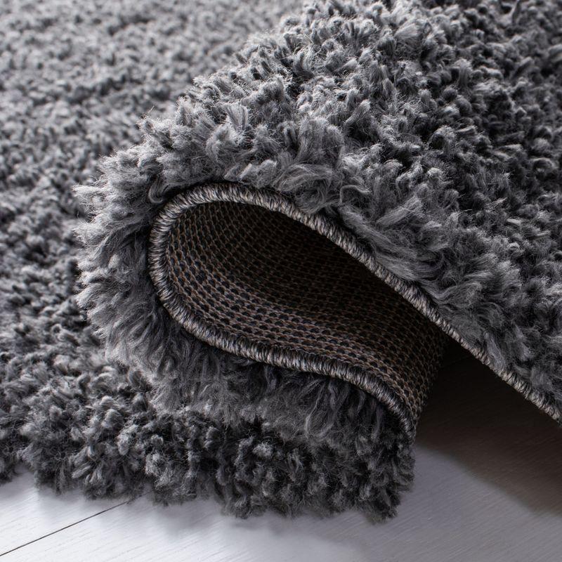 August Shag AUG200 Power Loomed Indoor Area Rug - Charcoal - 5'3"x7'6" - Safavieh