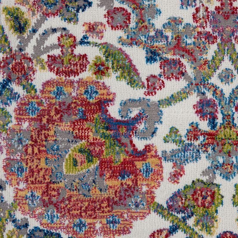 Nourison Global Vintage GLB06 Indoor only Area Rug - White/Multi 2' x 4'