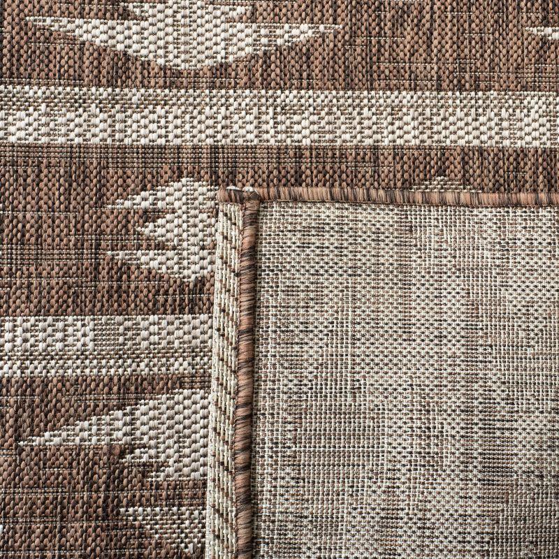 Courtyard CY8863 Power Loomed Indoor/Outdoor Area Rug - Brown/Ivory - 4'x5'7" - Safavieh.