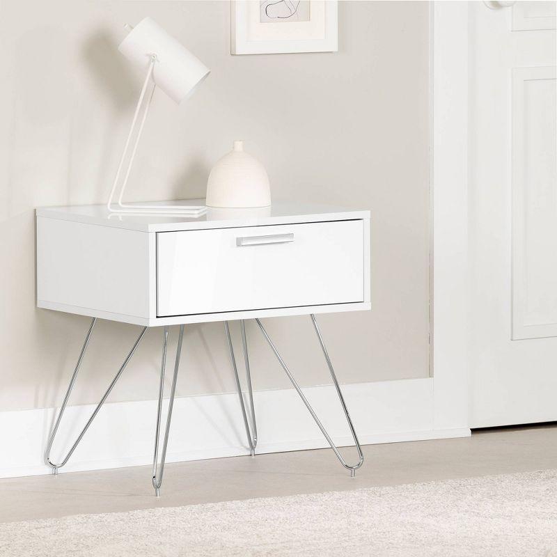 South Shore Slendel Nightstand Pure White