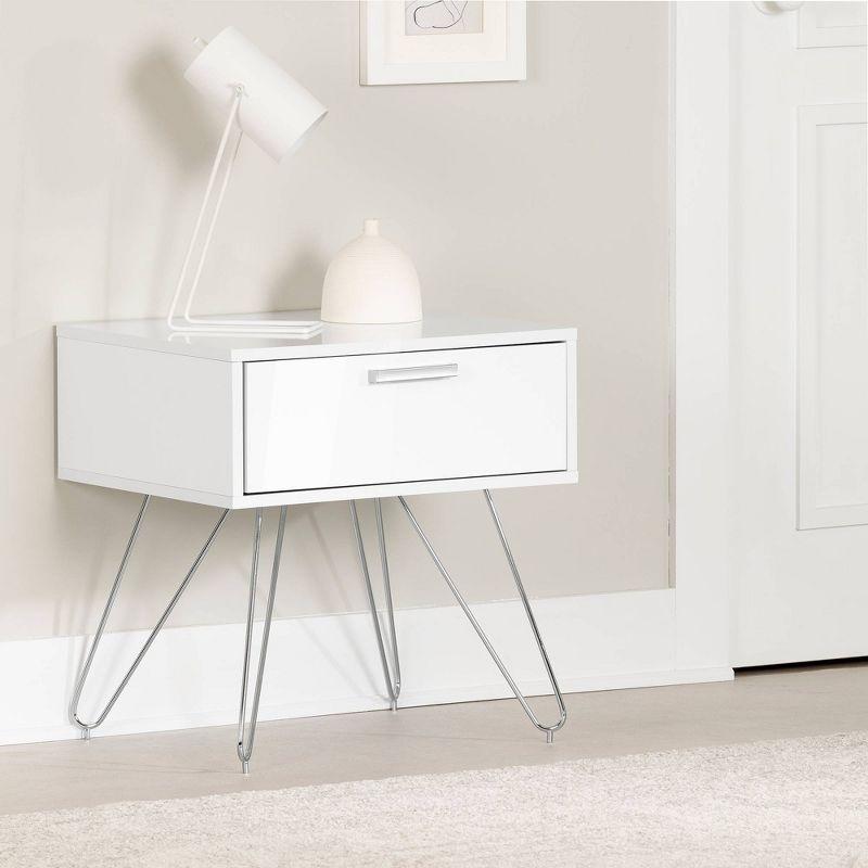 Slendel Nightstand Pure White