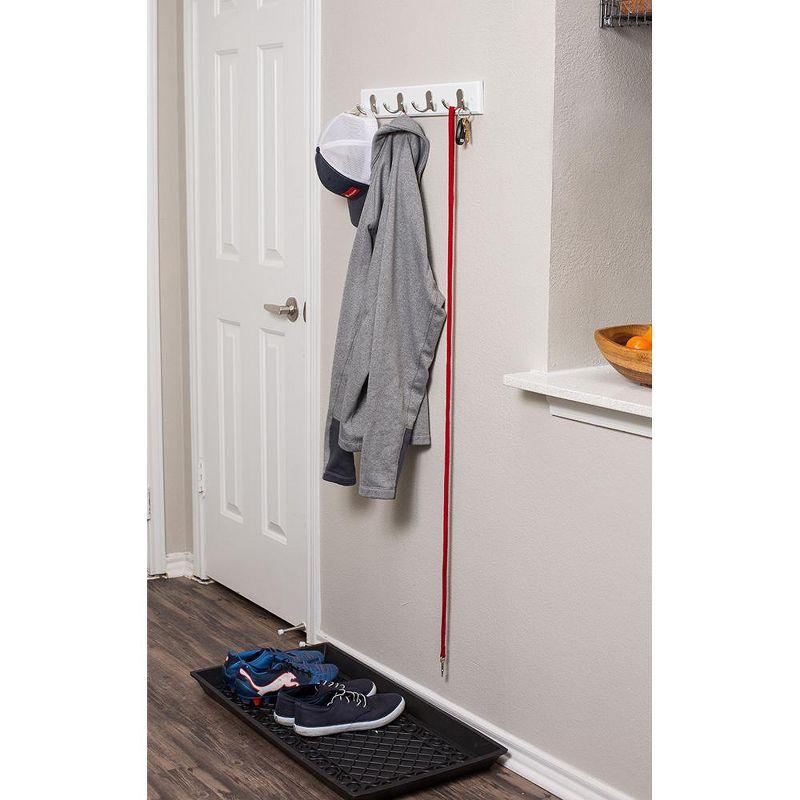 BirdRock Home Dual Hook Coat and Hat Rack - 4 Dual Hooks