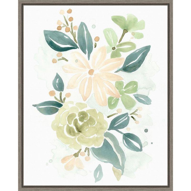Amanti Art Spring Greens II by June Erica Vess Canvas Wall Art Print Framed 23 x 28-in.