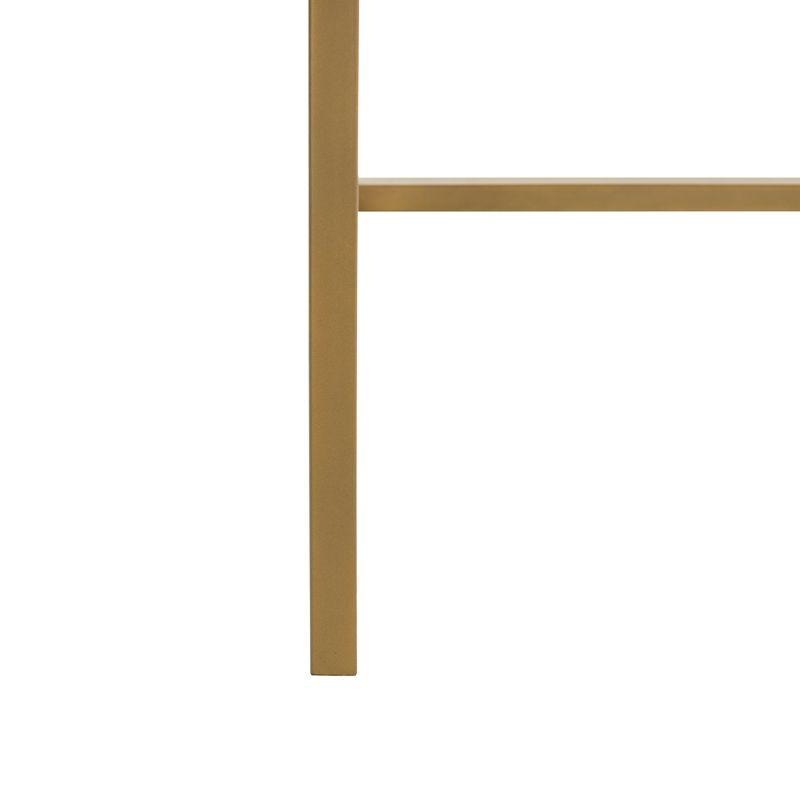 Elaine 1 Drawer Desk - White/Gold - Safavieh