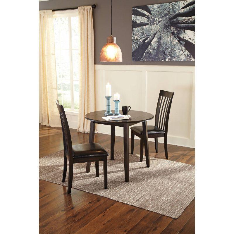 Transitional Dark Brown Birch Veneer 36" Round Extendable Dining Table