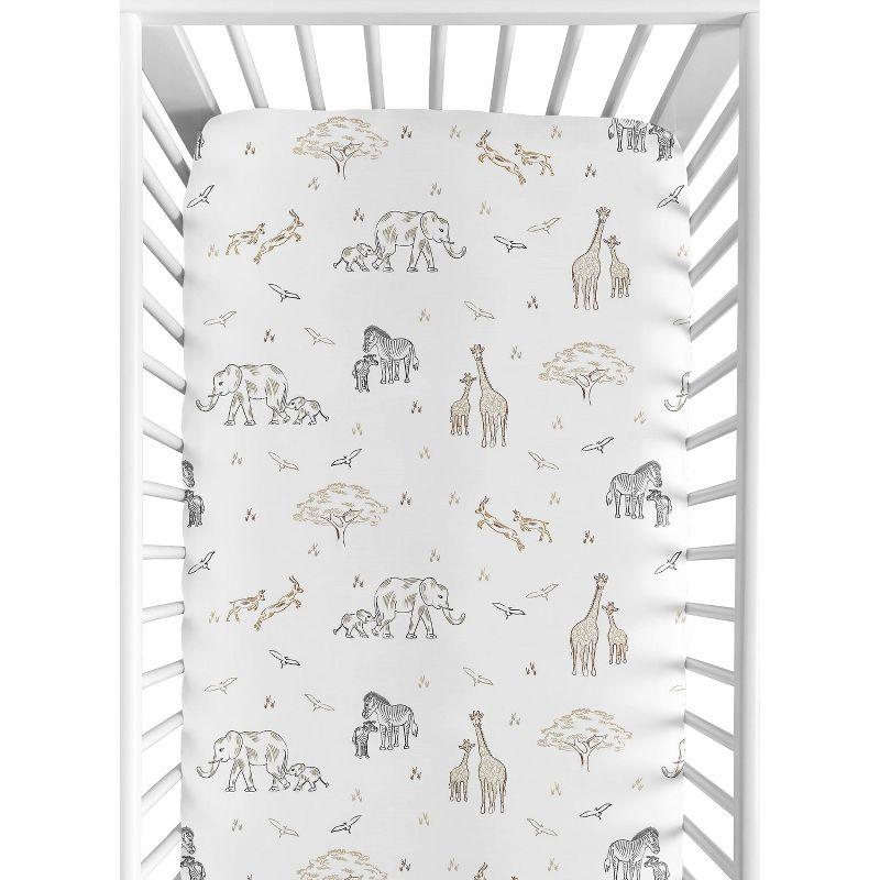 Sweet Jojo Designs Serengeti Animals Fitted Crib Sheet