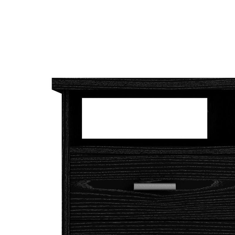 Tvilum,Desk with 4 Drawers Black Woodgrain