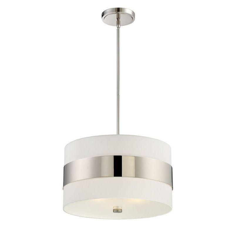 Crystorama Lighting Grayson 3 - Light Pendant in  Polished Nickel