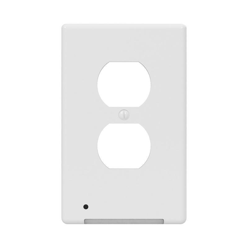 White Plastic Duplex Nightlight Wall Plate