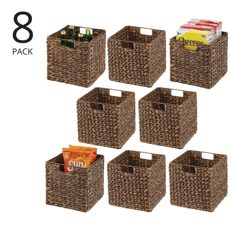mDesign mDesign Woven Hyacinth Kitchen Storage Organizer Basket Bin