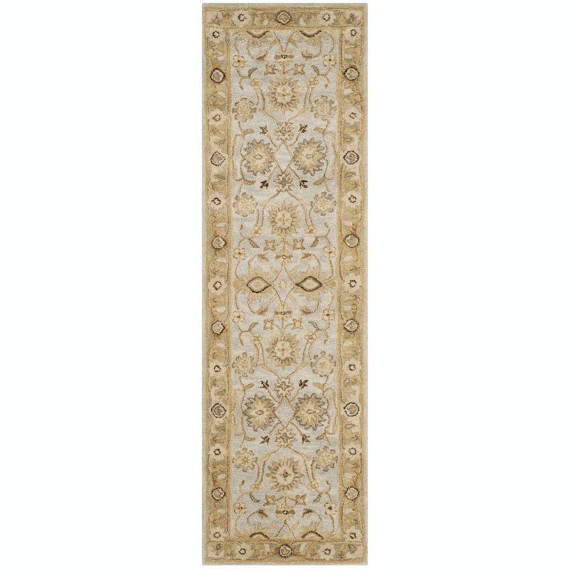 Antiquity AT856 Hand Tufted Runner Rug - Light Blue/Sage - 2'3"x8' - Safavieh.