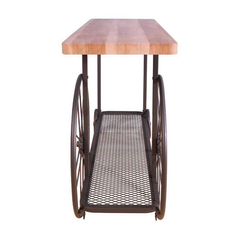 Francie 48" Accent Tables Oak and Antique Gray - Acme Furniture