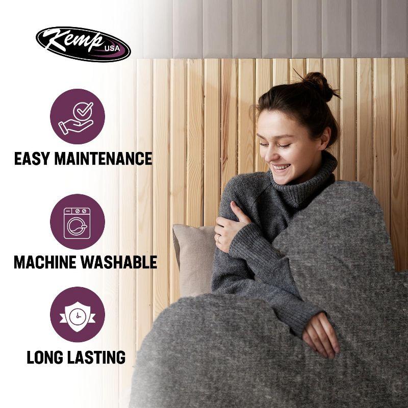 Kemp USA 50% Wool Multipurpose Blanket Durable Throw Blanket for Survival Kit, Fire Retardant