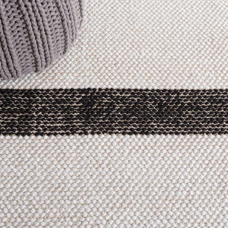 Natura NAT324 Flat Weave Indoor Accent Rug - Ivory/Black - 3'x5' - Safavieh