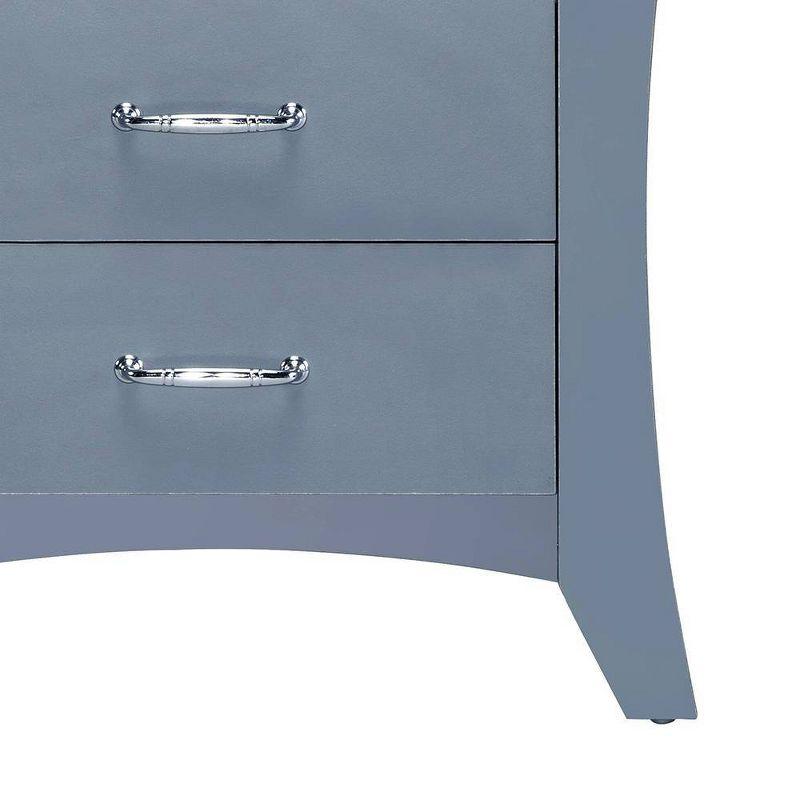 24" Colt Accent Table Gray Finish - Acme Furniture: Wood Frame, Rectangle Shape, Lower Shelf Storage