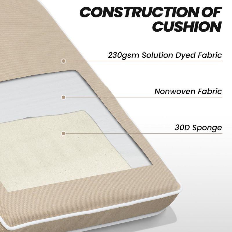 Crestlive Products Outdoor Chair Cushions Set of 2 Fade Resistant Beige