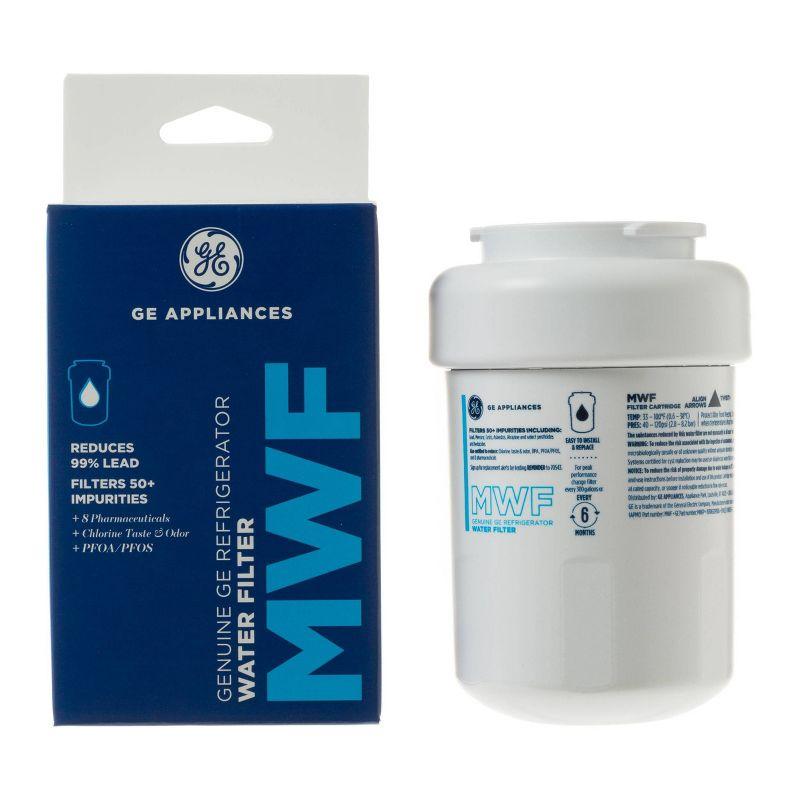 GE MWF Refrigerator Water Filter with Carbon Filtration, Pack of 1