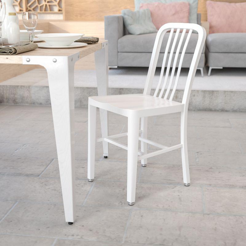 Flash Furniture Commercial Grade Metal Indoor-Outdoor Chair