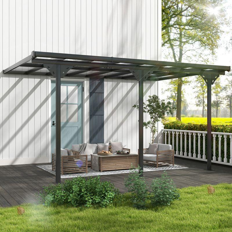 Outsunny 14 Ft. W x 10 Ft. D Aluminum Pergola with Canopy