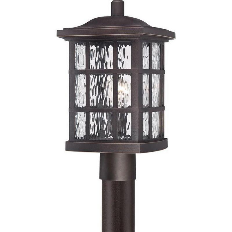 Palladian Bronze Outdoor Post Light with Clear Water Glass