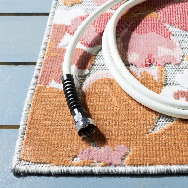 Cabana CBN488 Loomed Indoor/Outdoor Area Rug - Grey/Rose - 8'x10' - Safavieh