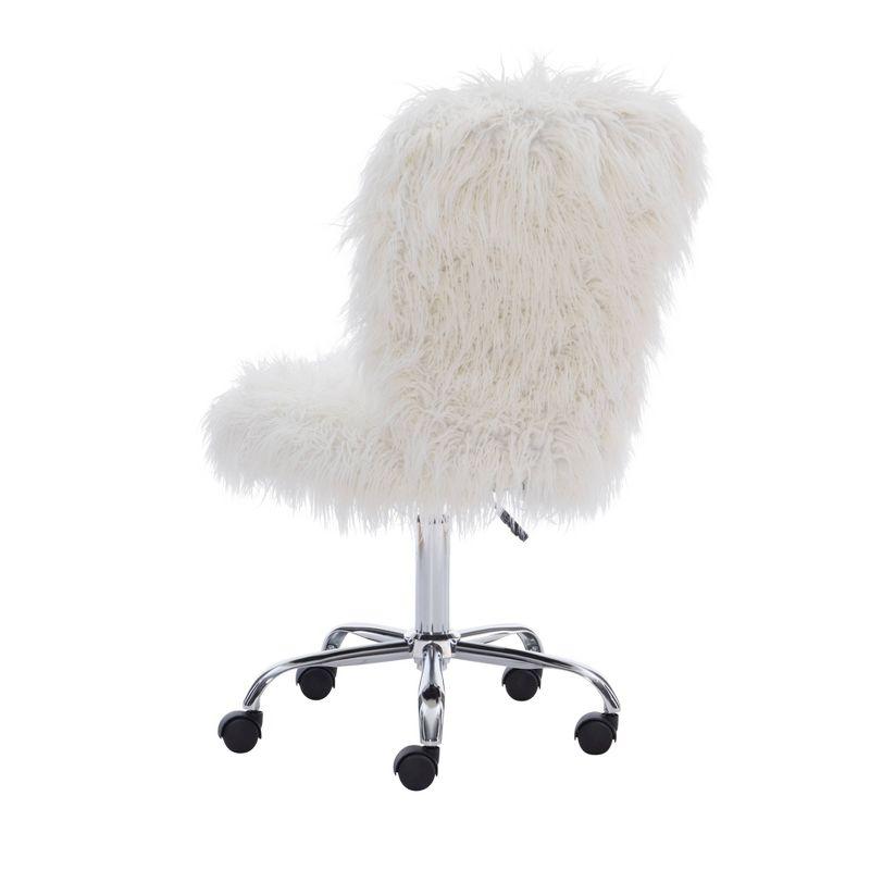 Faux Flokati Armless Office Chair - Linon