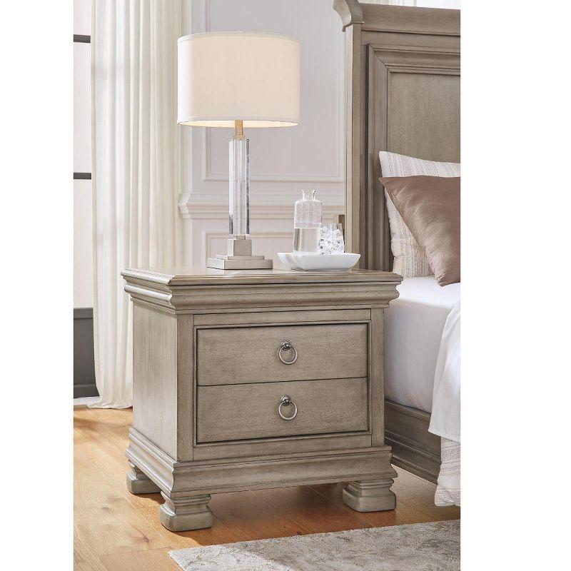 Lexorne 3 Drawer Nightstand in Gray