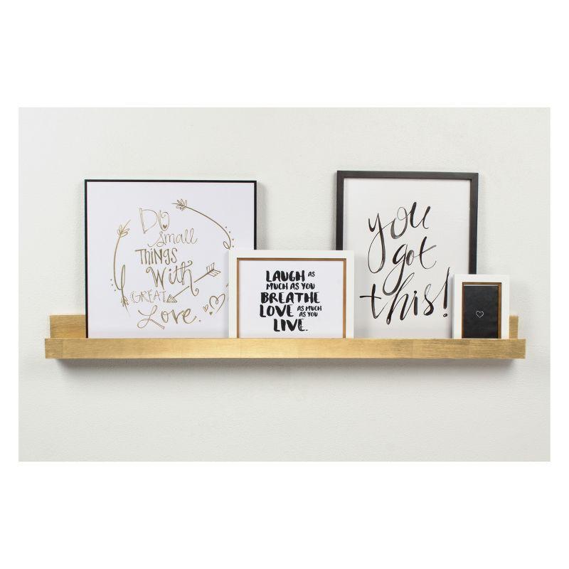 Modern Gold 42" Floating Wall Shelf Picture Frame Ledge