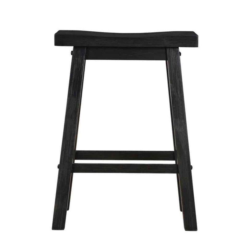 Boraam Sonoma Backless Saddle Counter Height Barstool Black Charcoal Finish