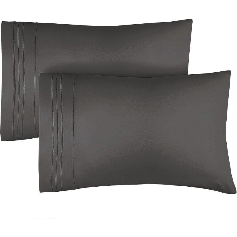 CGK Linens Hotel Quality Microfiber Pillowcase Covers (Set of 2)