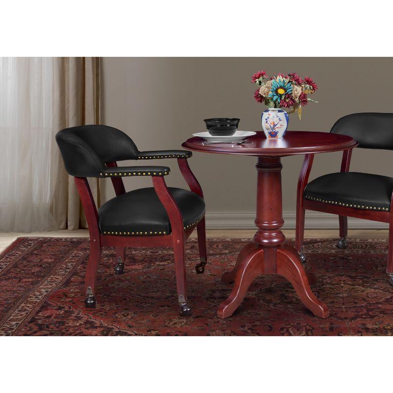30" Prestige Anne Dining Table Mahogany - Regency: Queen Anne Style, Wood Veneer, 4 Seats