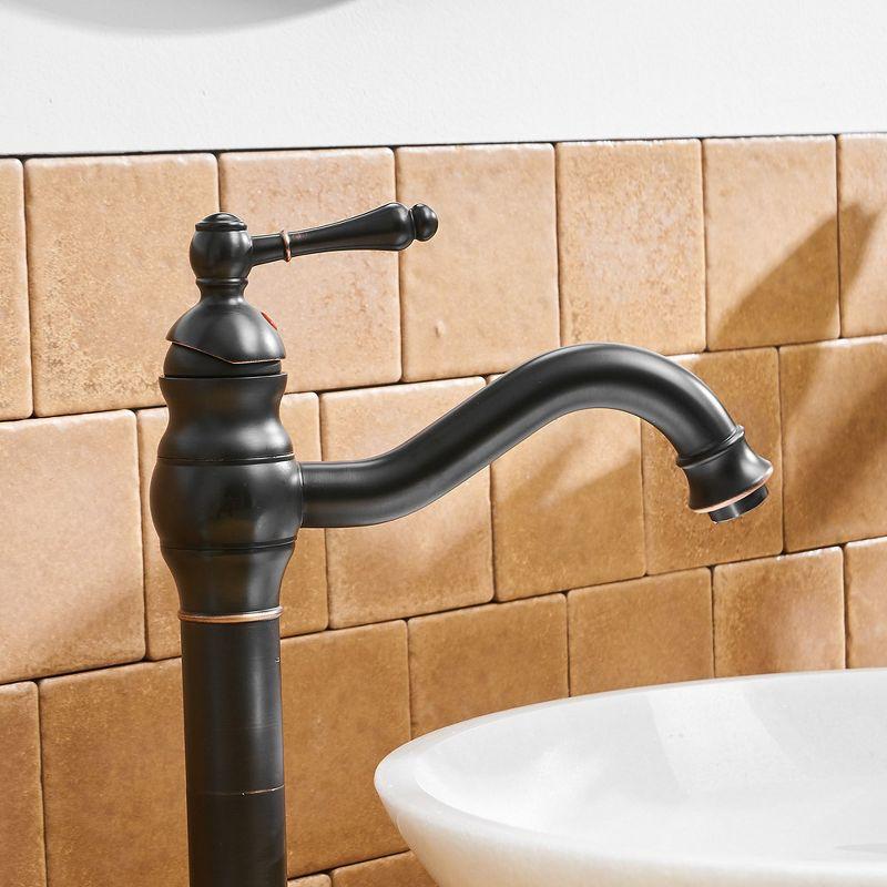 BWE Waterfall Single Hole Single-Handle Vessel Bathroom Faucet With Pop-up Drain Assembly