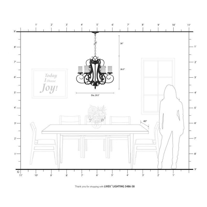 Livex Lighting Millburn Manor 6 - Light Chandelier in  Imperial Bronze