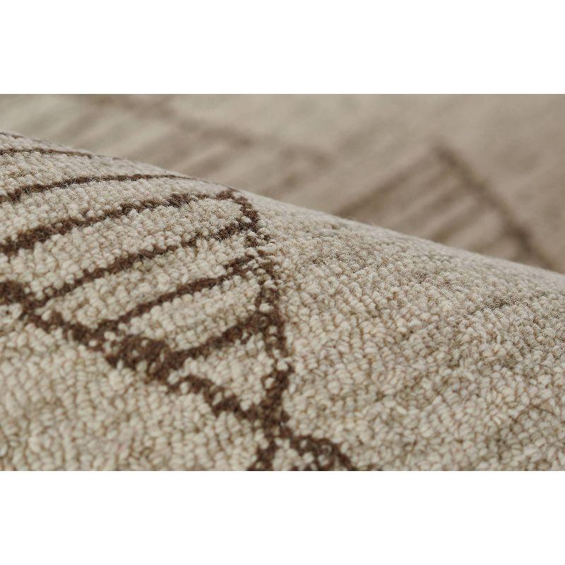 Momeni 5'x8' Teppe Geometric Handtufted Area Rug Gray: Wool, Low Pile, Indoor, Rectangle, Classic Pattern