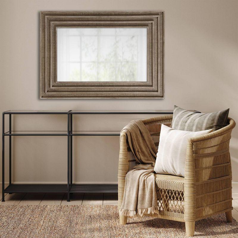 Naomi 37" Bronze and Wood Rectangular Mirror