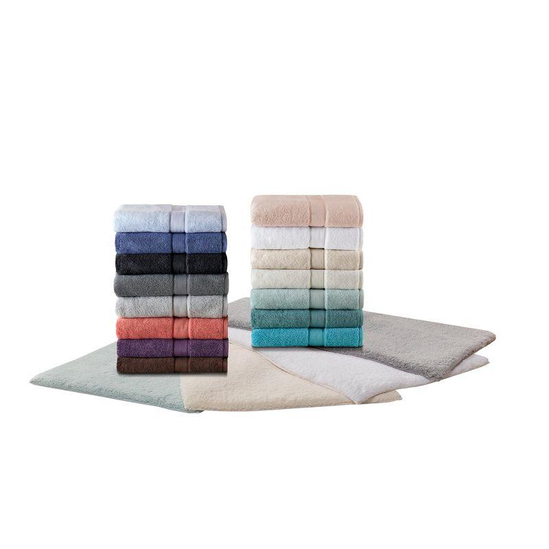 8pc Cotton Bath Towel Set Brown: Madison Park, Heavyweight Terry, OEKO-TEX Certified