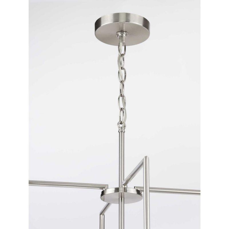 Elegant Replay Black and Brushed Nickel 4-Light Foyer Pendant