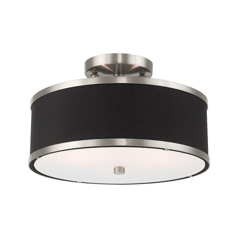 Livex Lighting Park Ridge 2 - Light Semi-Flush Mount in  Brushed Nickel