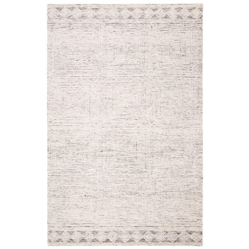 Abstract ABT349 Hand Tufted Area Rug - Ivory/Grey - 6'x9' - Safavieh .