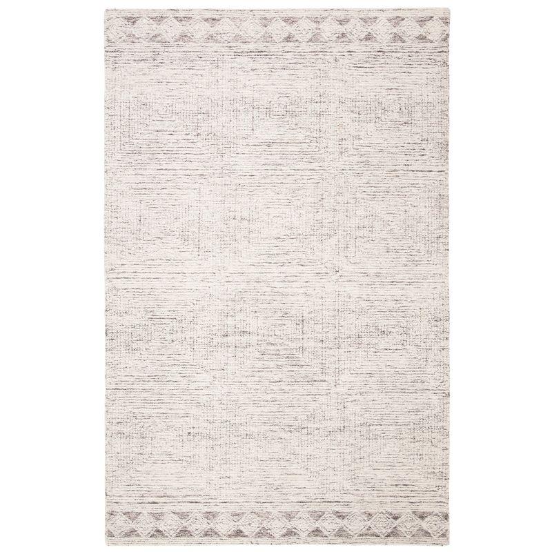 Abstract ABT349 Hand Tufted Area Rug - Ivory/Grey - 6'x9' - Safavieh .