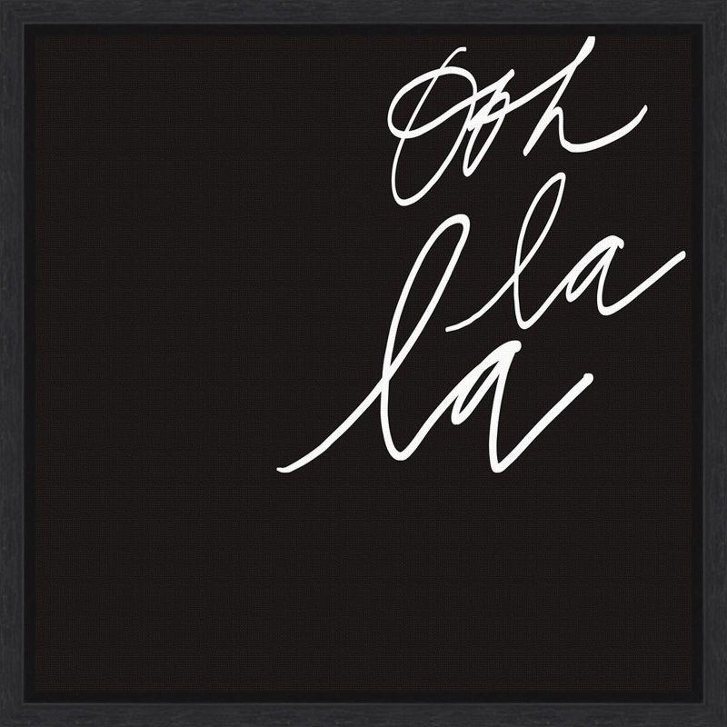 Ooh II Black and White Canvas Typography Wall Art