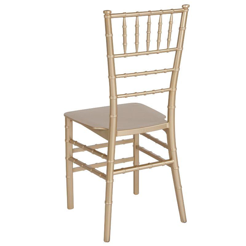 Elegant Gold Resin Chiavari Stackable Chair for Events