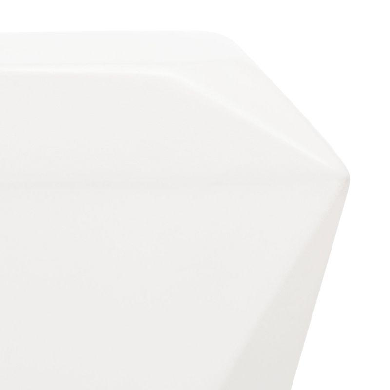 Conan Concrete Accent Stool - Indoor/Outdoor - VNN1030 - White - Safavieh