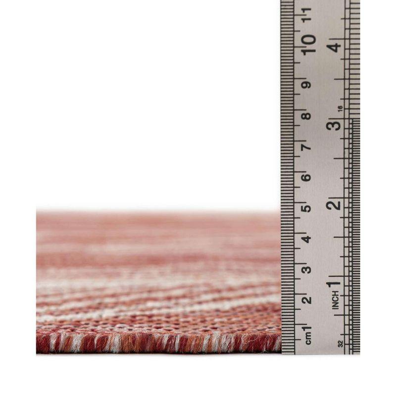 Unique Loom 9' 0 x 12' 2 Rectangle Indoor/Outdoor Botanical Rust Red Area Rug