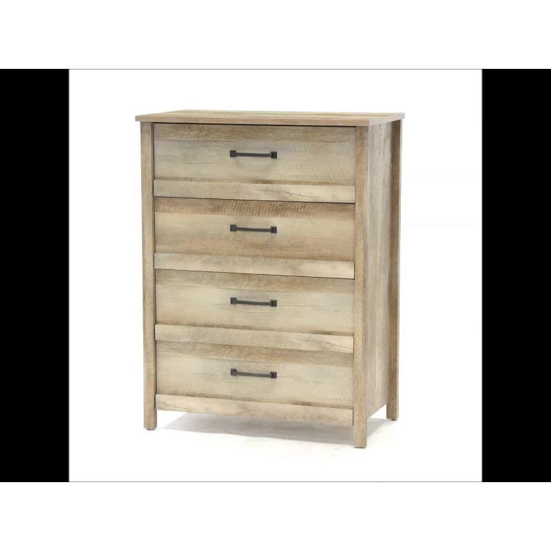 Cannery Bridge 4 Drawer Chest Sindoori Mango - Sauder: Mid-Century Modern Storage, Wood Composite, No Tools Assembly