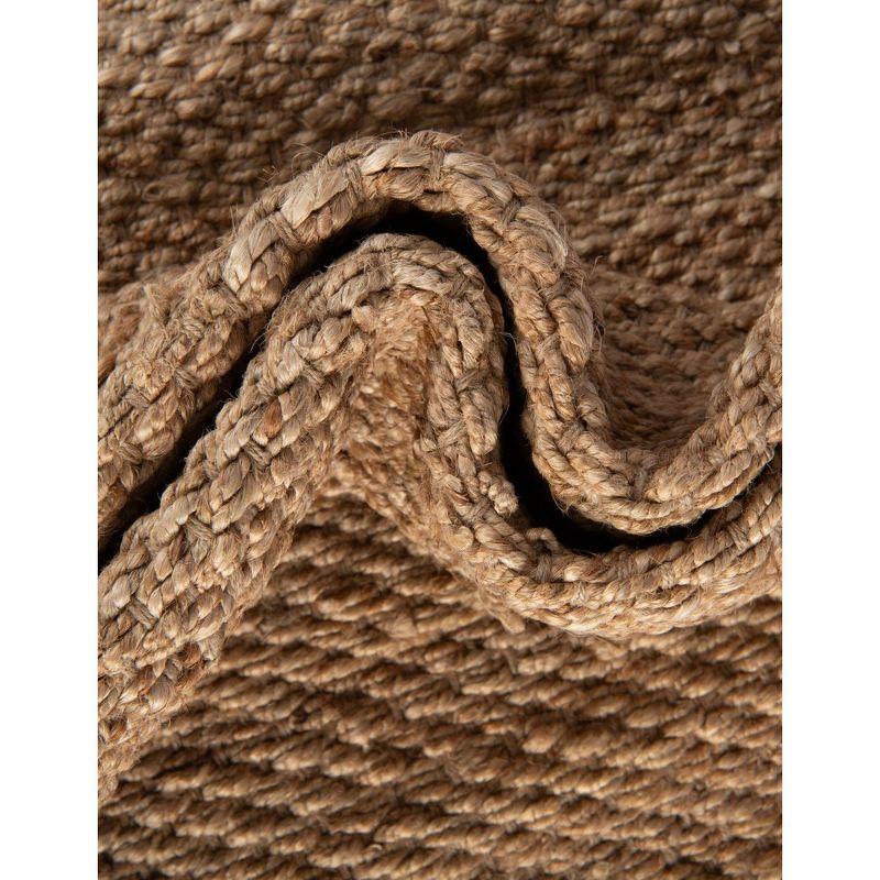 Handwoven Eco-Friendly Tan Jute 5' x 8' Rectangular Area Rug