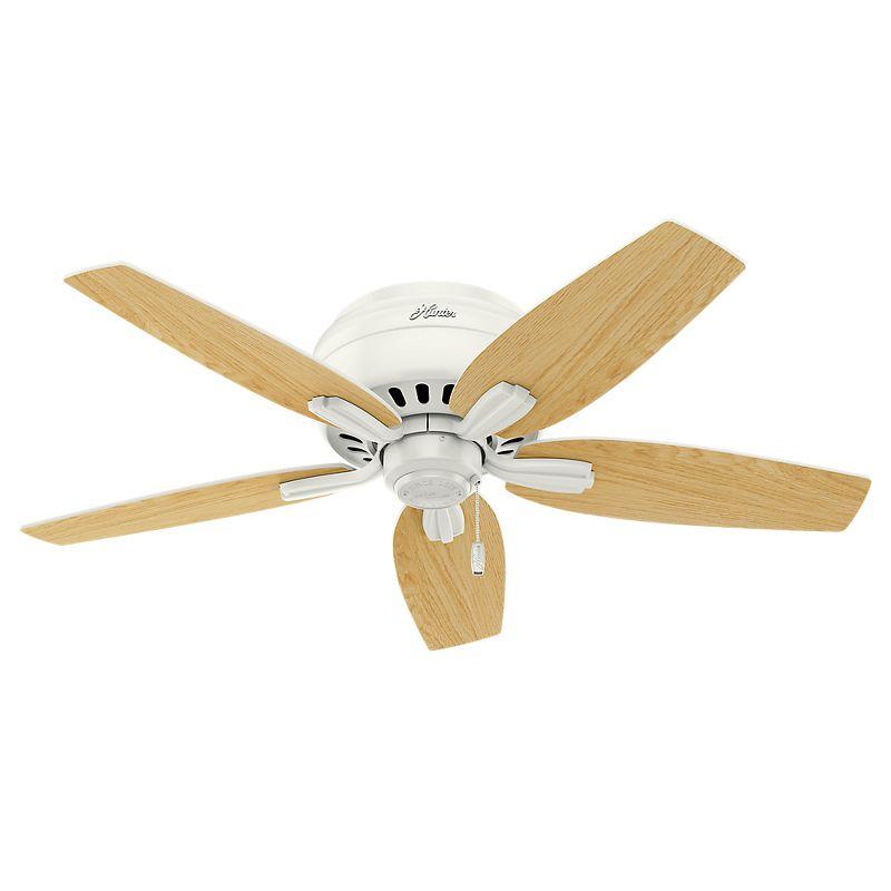 Newsome 42" 5 - Blade Traditional Flush Mount Indoor Ceiling Fan with Lights and Pull Chains